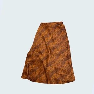 Urban Outfitters Textured Brown A-Line Skirt